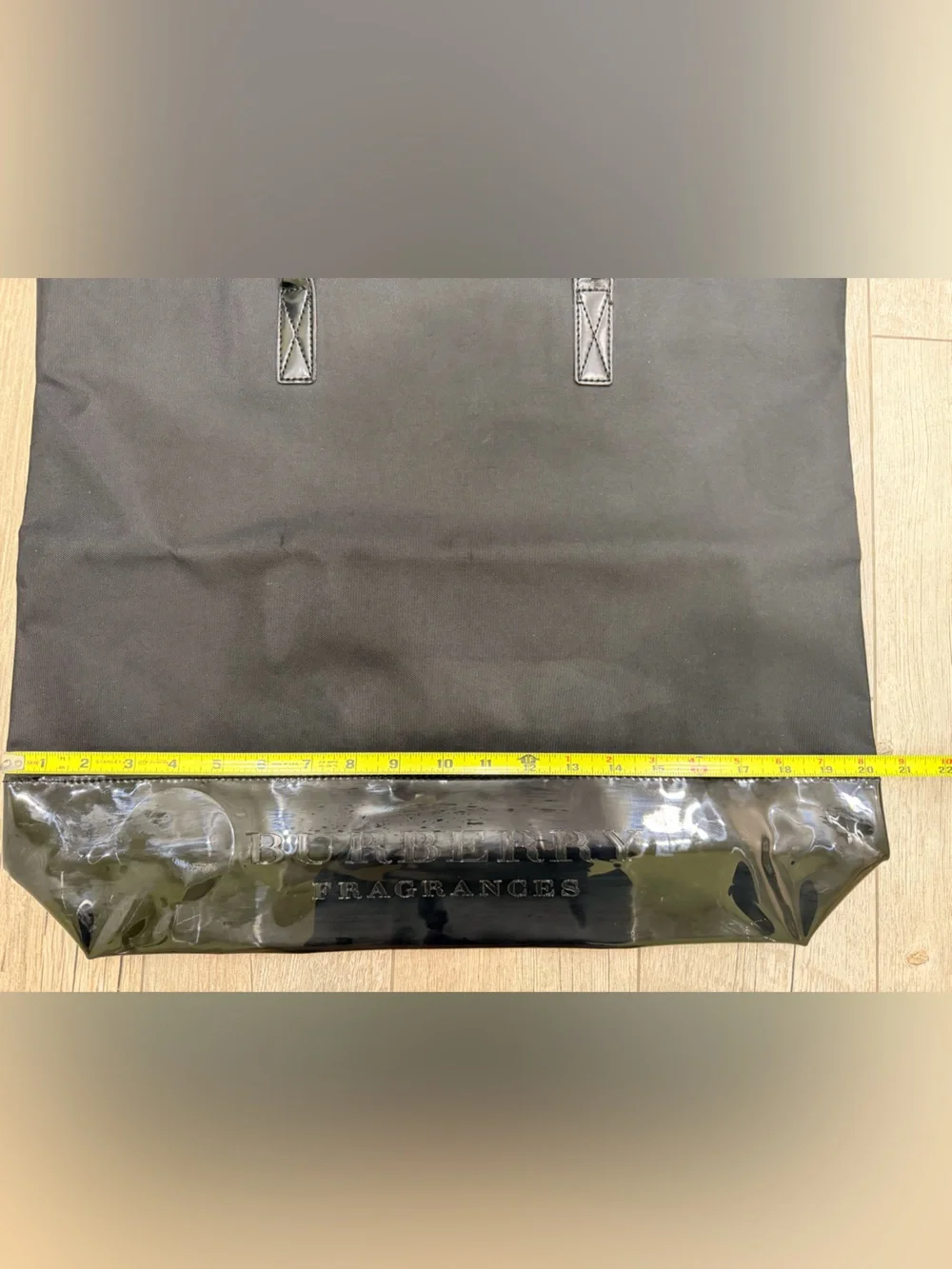 Burberry Black Nylon and Patent Trim Tote
